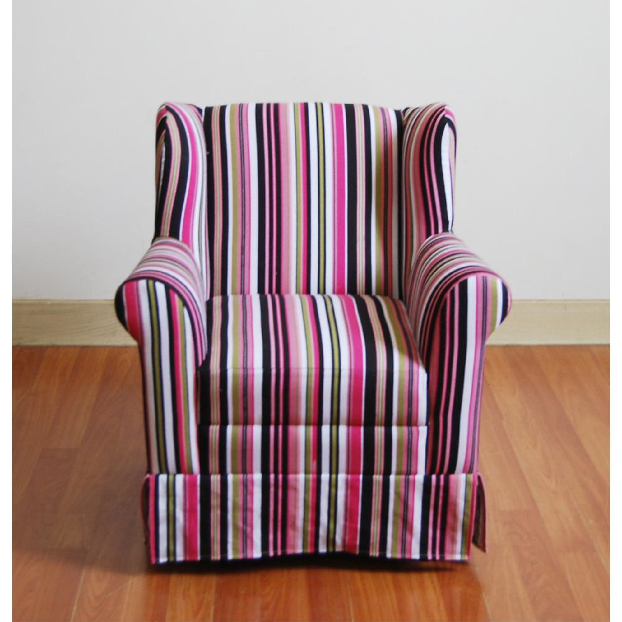 4D Concepts Girls Striped Wingback Chair